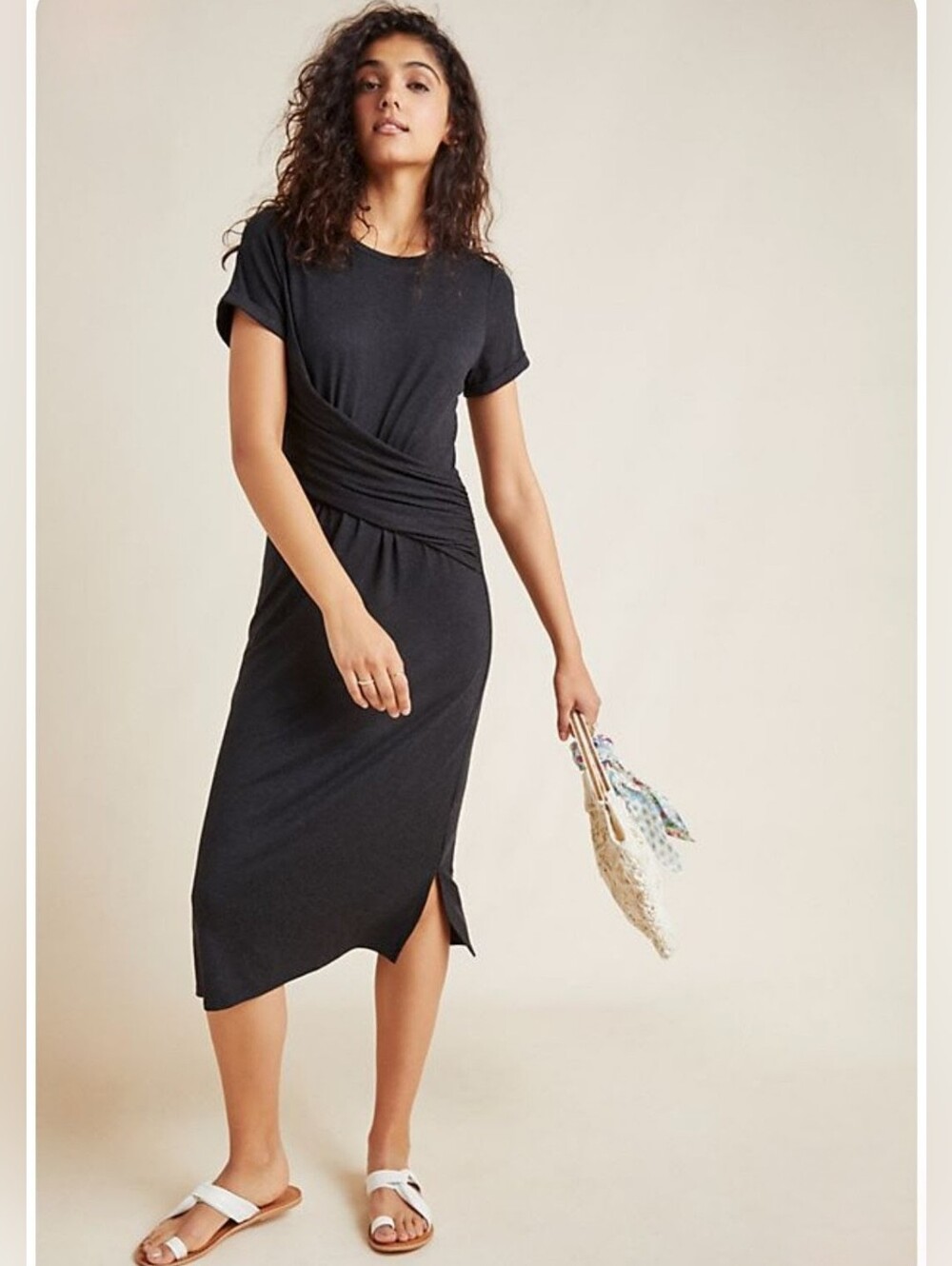 NWT $98 ANTHROPOLOGIE Hem Knit rayon Dress size XL